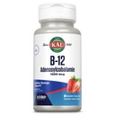 KAL Vitamiin B12 Adenosüülkobalamiin 1000 mcg - B 12 Vitamiin, aktiivne B-12 1000 mcg naistele ja meestele, energiatoetus - maasikamaitse - 90 ActiveMelt mikrotabletti