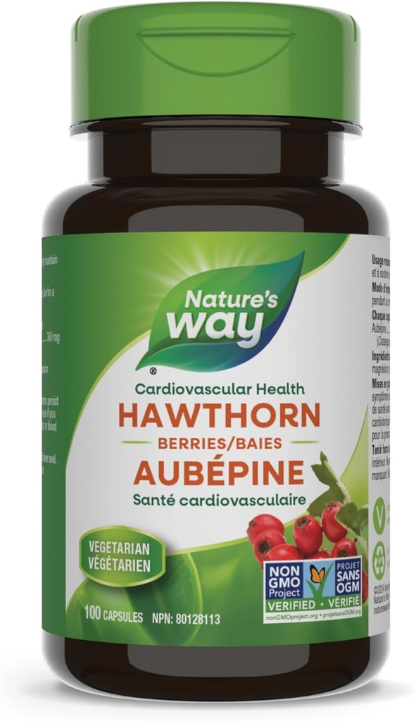 Nature's Way Hawthorni marjad, südame-veresoonkonna tervis, 100 taimekapslit