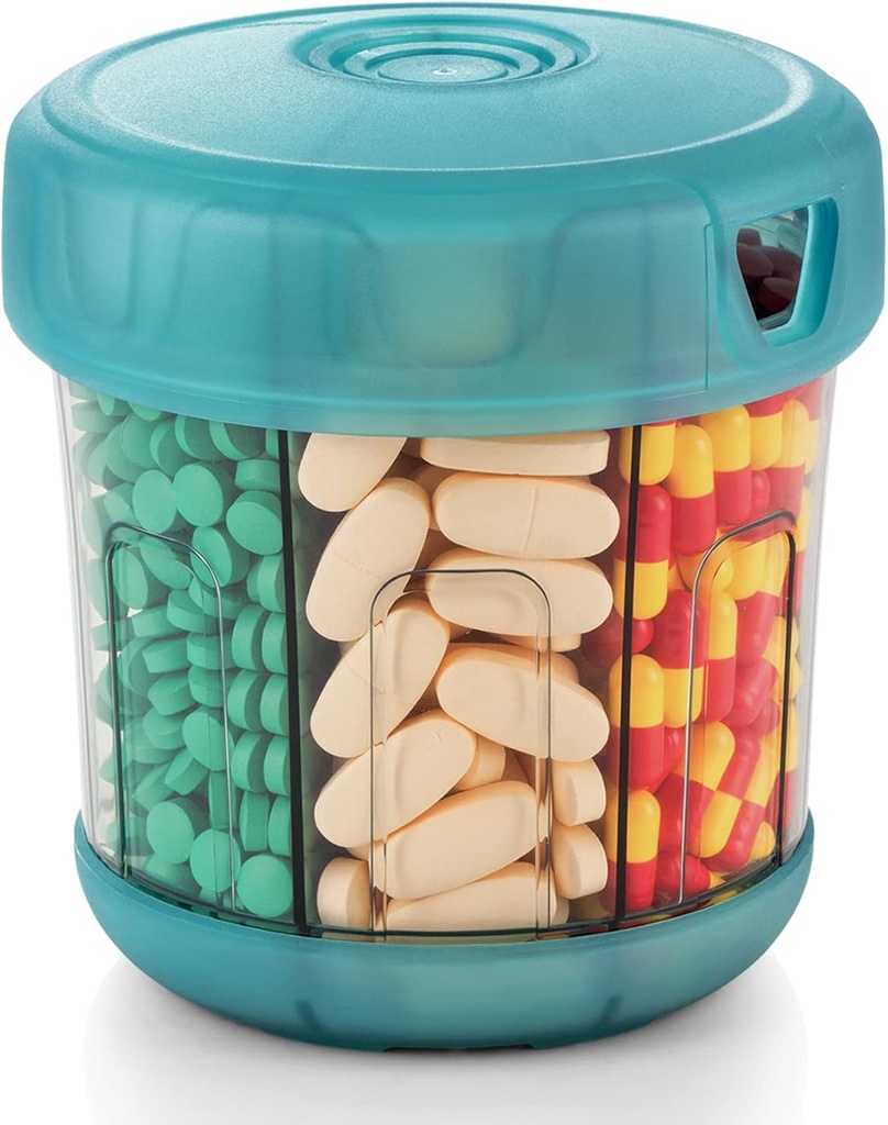 Extra suur täiendus Korraldaja XL 7 suured osad, TPU Pehme Lid Lihtne laadida ja kasutada Pill Dispenser, 1 kuu Jumbo Vitamiinide Hoidja Meditsiini säilitamine