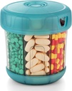 Extra suur täiendus Korraldaja XL 7 suured osad, TPU Pehme Lid Lihtne laadida ja kasutada Pill Dispenser, 1 kuu Jumbo Vitamiinide Hoidja Meditsiini säilitamine
