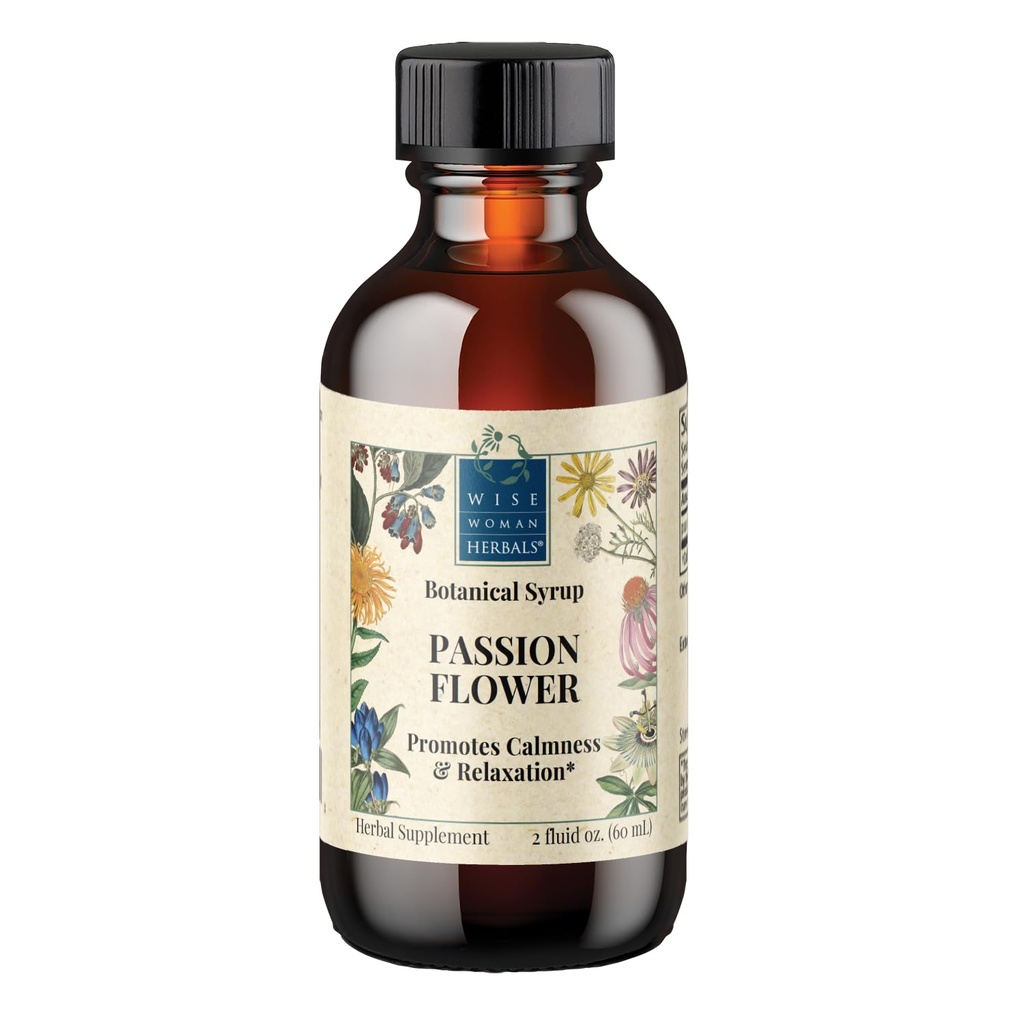 Targad naised Taimed Passionflower Botaaniline siirup (varem tahke ekstrakt) 4:1, Alkoholivaba ekstra tugevus, uneabi, leevendab pinget, toetab rahulikku meeleolu ja rahulikku und, puhas mitte-GMO, 4 Fl Oz
