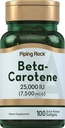 Piping Rock Beta Carotene 25000 IU Softgels | 7500 mcg | 100 Count | A-vitamiini täiendus | Mitte-GMO, Gluteenivaba