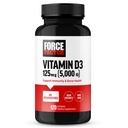 FORCE FACTOR D3-vitamiin 5000 IU Softgels, kõrge tugevusega D-vitamiini lisand immuunsuse ja luude tervise toetamiseks, Premium kvaliteet, säilitusainete puudumine, 120 Softgels