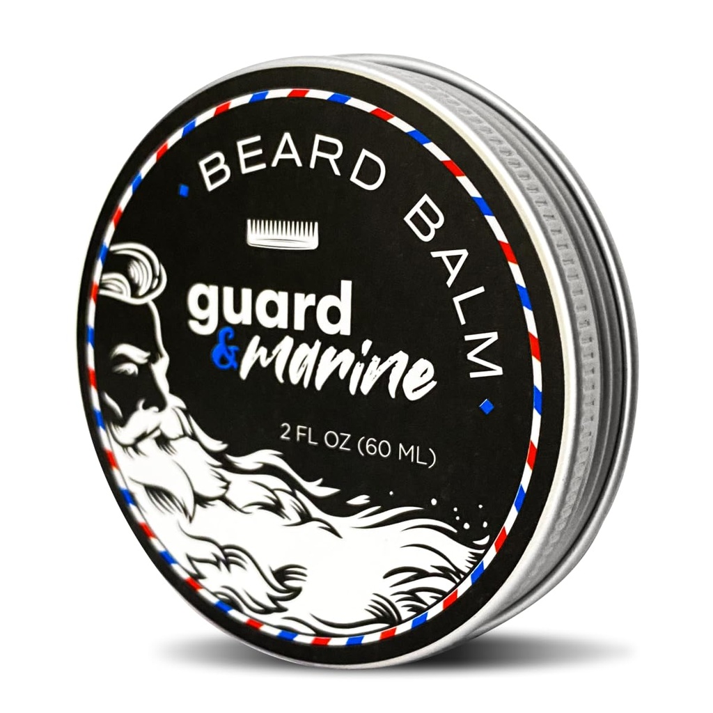 GUARD&MARINE Beard Growth Balm - 2 oz. Efektiivne looduslik valem koos biotiiniga habeme ja vuntside hoolduseks, hüdreerimiseks ja stiilimiseks, habeme konditsioneer ja lõhnatu niisutaja meestele