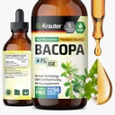 BIO KRAUTER Bacopa Monnieri toidulisand Vedelik - Ajutugi Brahmi - Alkoholi- ja suhkruvaba Bacopa maitsetaime tilgad 4 Fl.Oz.