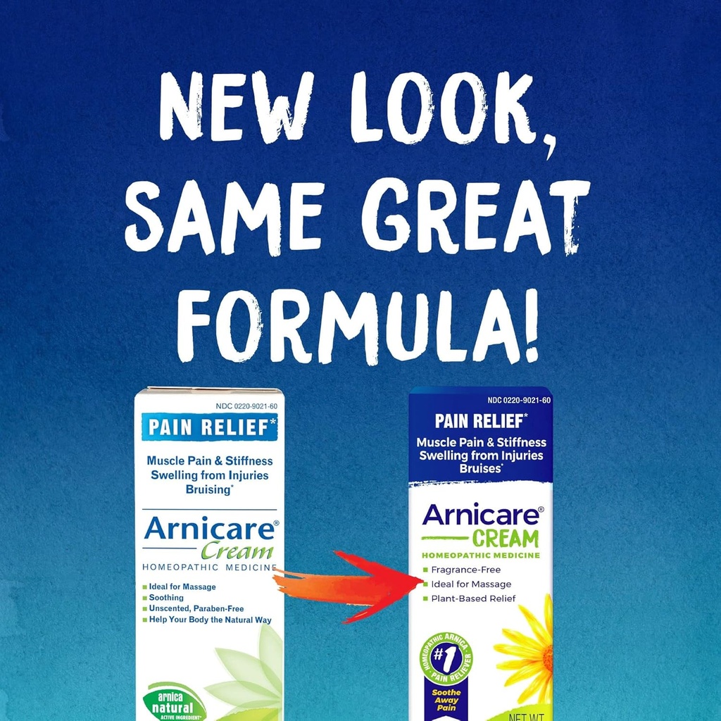 Boiron Arnicare Cream leevendamiseks liigesevalu, lihasvalu, lihaste valulikkus ja paistetus sinikatest või vigastustest - kiire neelamine ja lõhnavaba - 1,3 oz (pakk 2)