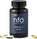 NFO Omega-3 Forte Fish Oil with Fish želatine - Premium Fish-Based Omega-3 | Pure Marine Formula | High EPA & DHA | 60 kapslit