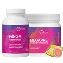 Microbiome Labs MegaSporeBiotic (60 kapslit) + MegaPre (5,5 oz pulber) Probiootiline prebiootiline komplekt - spooripõhine probiootikum koos prebiootilise kiudpulbriga