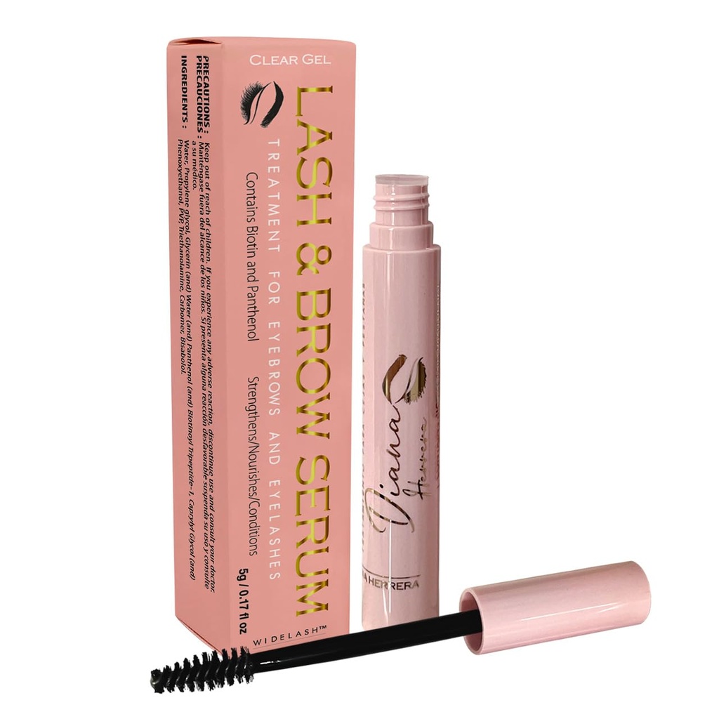 DIANA HERRERA "Brow ja sokke parandav seerum paksem ja täielikum välimus, toitev, tugevdav ja konditsioneeriv valem, läbipaistev, 0,17 fl oz (5 ml)."