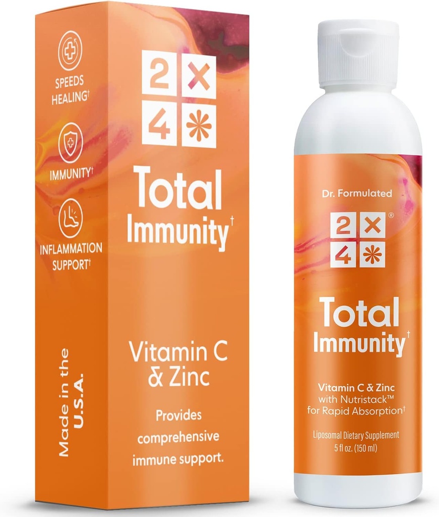 2X4 Elderberry koos tsingi ja C-vitamiini täiskasvanutele - vedel igapäevane immuuntoetus - liposomaalsed immuunsuslisandid vitamiinid, mitte-GMO, suhkruvaba, 30 serveerimist, 5 fl oz