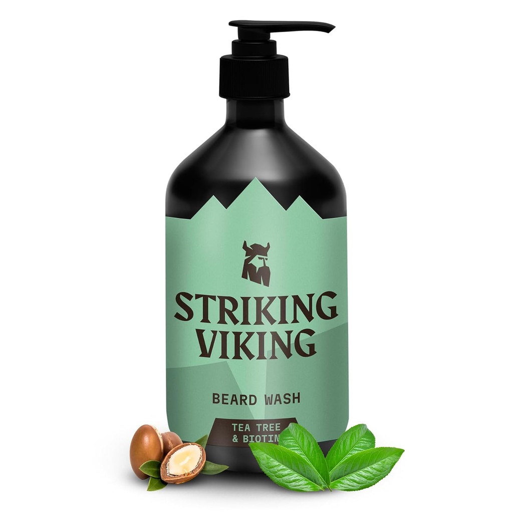 Viking Beard šampoon teepuu, biotiini ja Jojoba õliga - 17 oz sügav puhastamine, parabeen ja sulfate tasuta kõigile habemetüüpidele