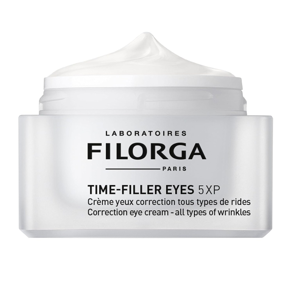 Filorga Time-Filler Eyes Igapäevane vananemisvastane ja kortsus vähendavad silmakreemi hüaluroonhappega, et minimeerida kortse ja tumedaid ringe, tõsta silmalauge ja suurendada ripsmeid