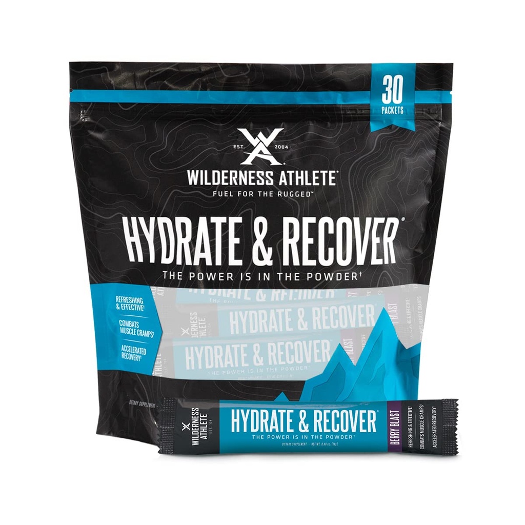 Wilderness sportlane - hüdraat ja taastamine | Vedelikhüdraat pakendid Elektrolüütide Joogi Segu - Taastada Kiiremini Bcaas - 30 ühe serveeritava hüdraadi paketid (Berry Blast), 0,49 Ounce (Pack of 30)