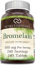 Bromelain 500 mg 240 tablettide täiendus | Mitte- GMO | Gluteenivaba | Valmistatud USAs