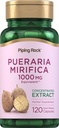 Piping Rock Pueraria Mirifica kapslid | 1000mg | 120 pillid | Herb Extract Supplement | Gluteenivaba, Non-GMO