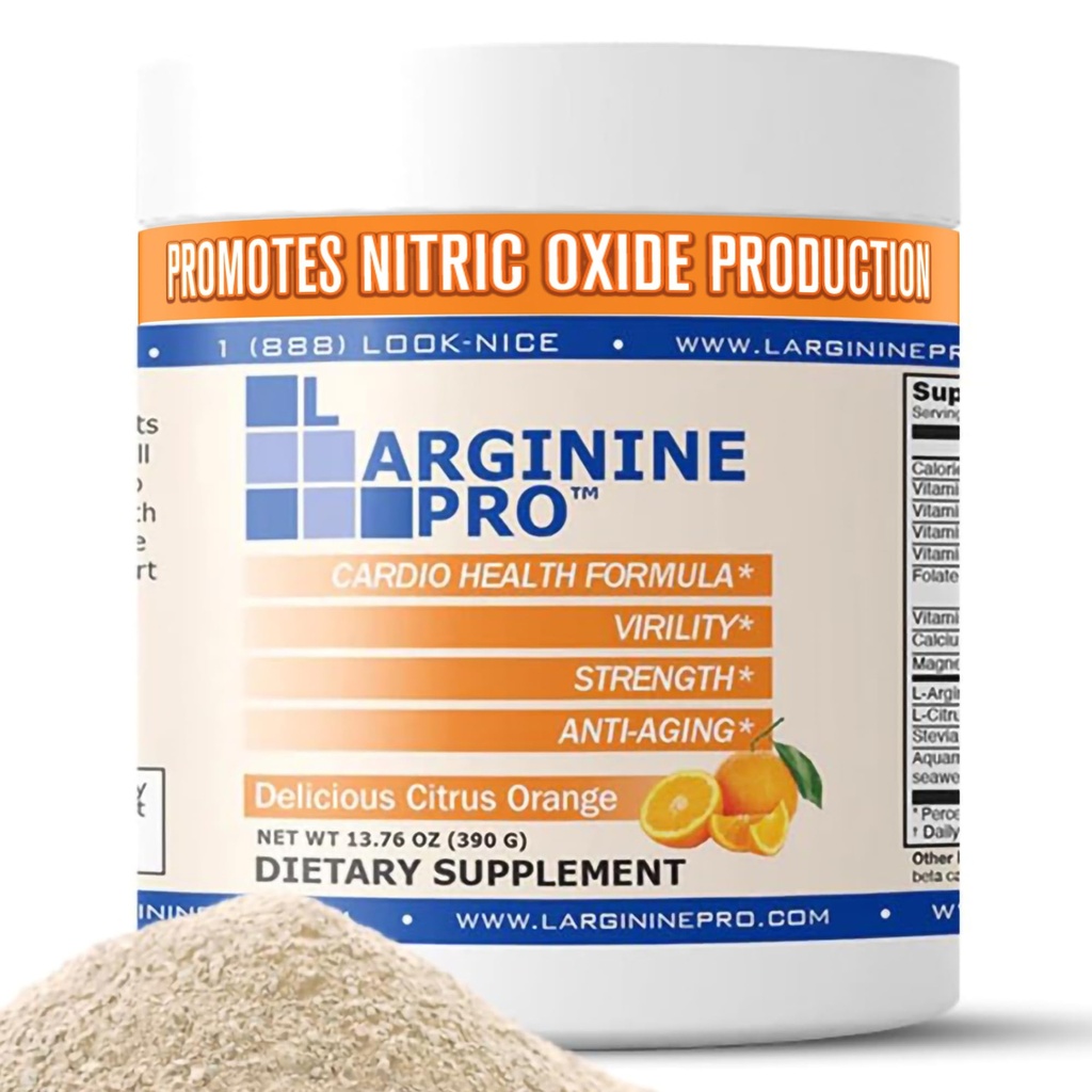 L-arginiin PRO | 5500mg L-arginiin Plus L-tsitrulliin 1,100mg Orange Powder Drink Mix Supplement suurendada lämmastikoksiidi tootmine