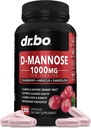 D Mannoosi täiendused naistele Pillid - Natural D-Mannose 500mg kapslid, Cranberry DMannose Pills 1000mg Per Serving - Põie loputamine ja kuseteede Puhastus Tervis Supplement - 120 Veg kapslid