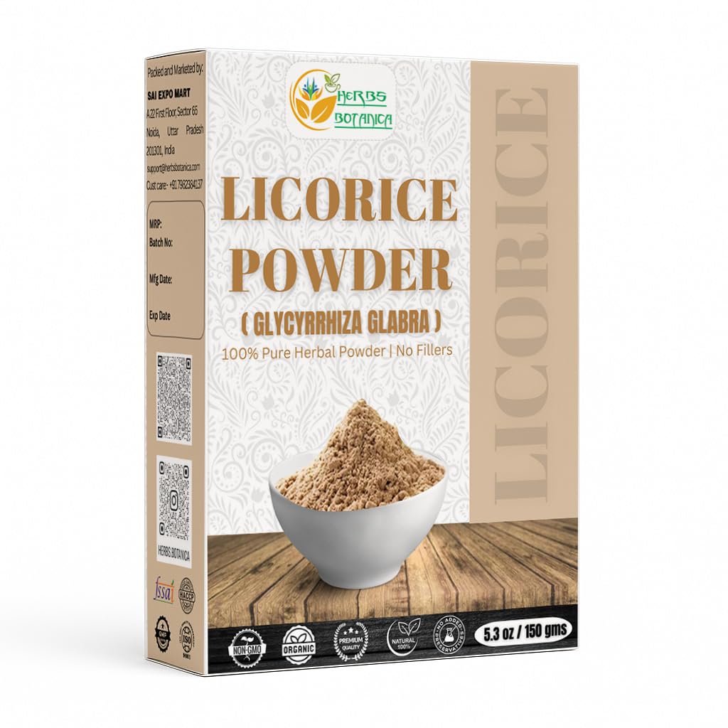 Maitsetaimed Botanica Lagrits Pulber 100% puhas ja looduslik Lagrits Juur pulber taimetee, nahahooldus ja DIY Ilu Looduslik Lagrits Juurelisa 5.3 oz Taassuletav pakend