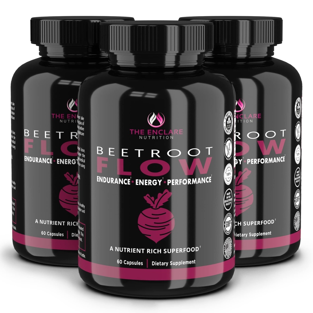 ENCLARE TOITAINE peedi juurepulbri kapslid, peedi 1300mg. lämmastikoksiidi lisandid meestele, toetab soolestiku tervist naistele, energiat, aju, sportlikku sooritust, südame tervist Non GMO 180ct (3)