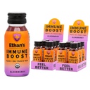 Ethan's Organic Immune Boost Shots, Elderberry Maitse. Tunne end paremini. Immuunsuse tugi, valmistatud tõelisest puuviljast, C-vitamiinist, D-vitamiinist, Reishi'st, tsinkist, millele ei ole lisatud suhkrut (12 pakki 2oz kaadreid)