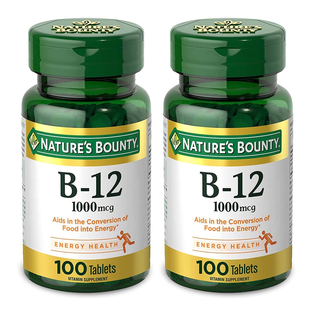 Looduse Bounty Natural Vitamiin B12, 1000mcg, 100 tabletti (pakk 2)