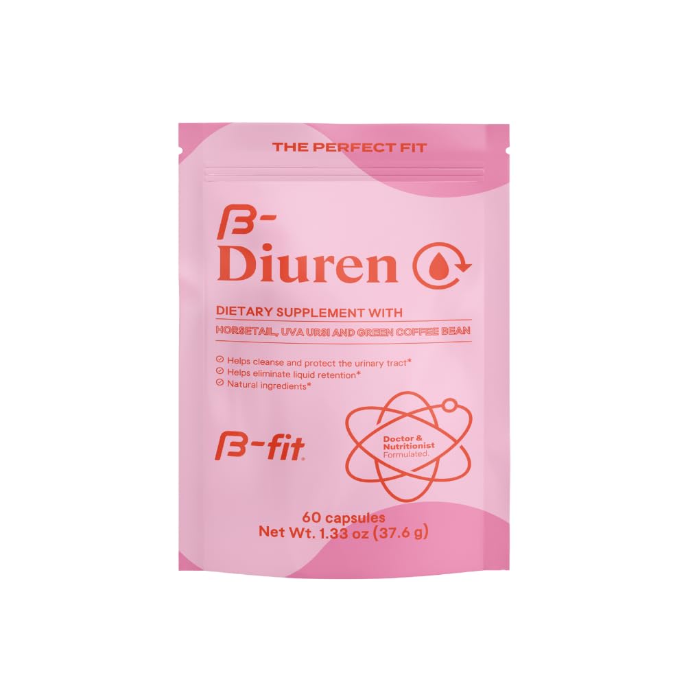 Diuren - diureetiline kapsel kofeiini, horsetaili maitsetaime ja Uva Ursi - 60 kapslit looduslike ekstraktidega - horsetaili lisand - parimad diureetikumid vee säilitamiseks