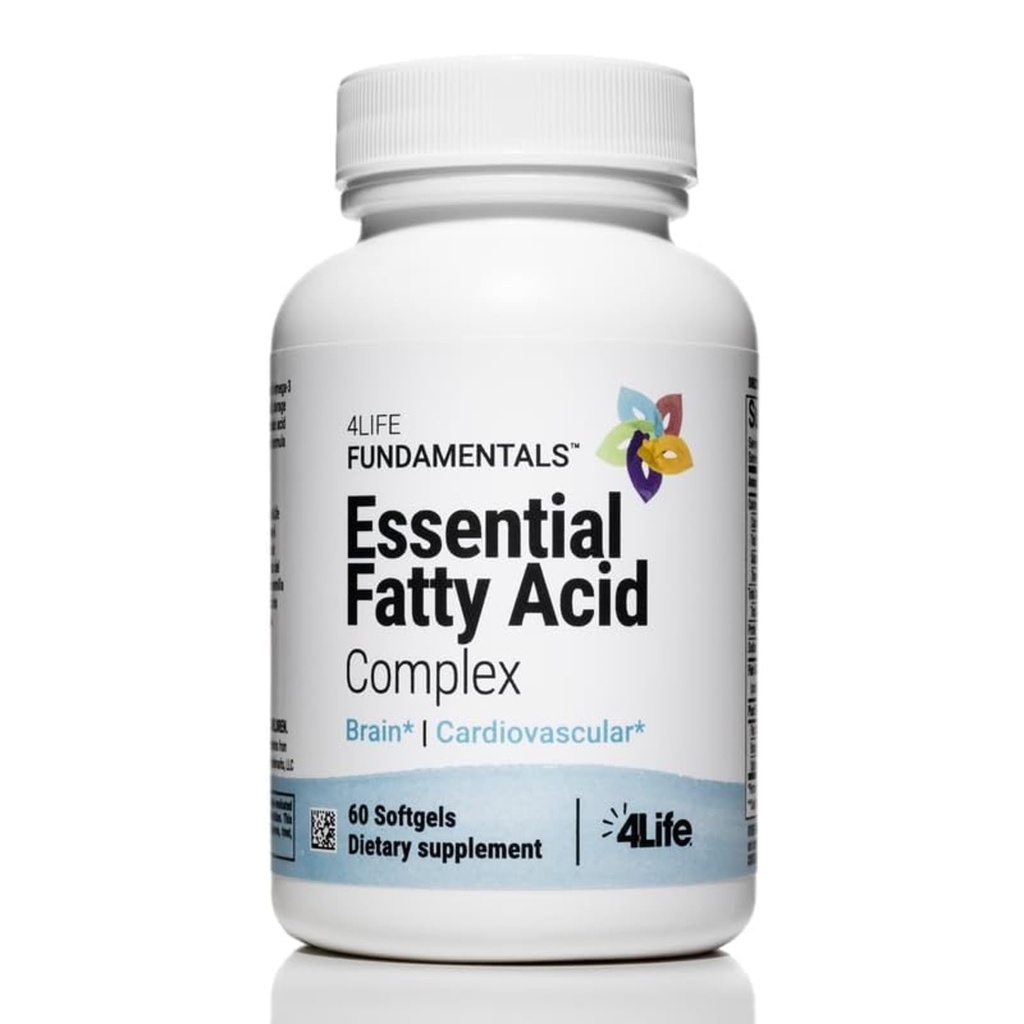 4Life Essential Fatty Acid Complex - Fish Oil Blend funktsioonid Omega-3 ja Omega-6, Sisaldab GLA ja CLA - Circulation Support - 60 Softgels