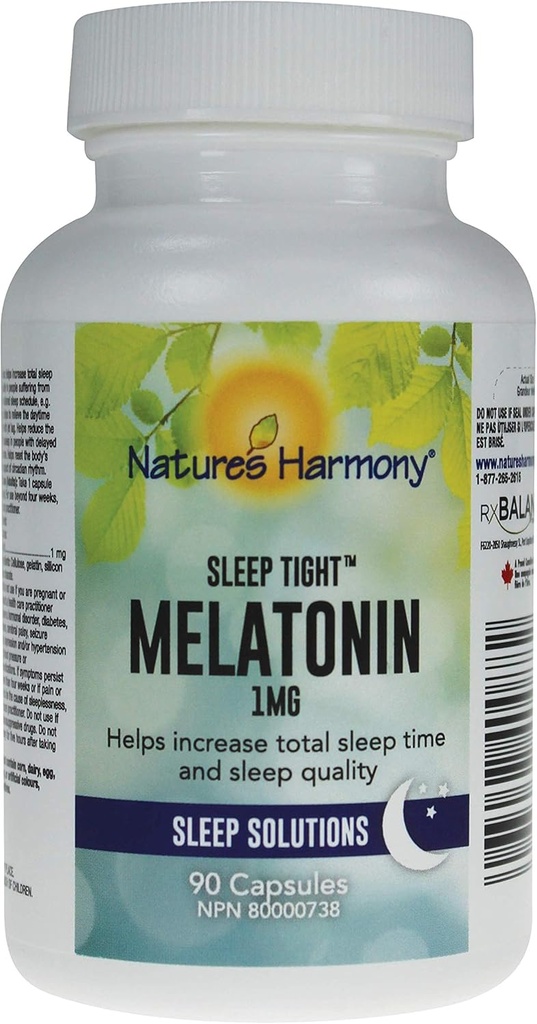 Nature's Harmony® melatoniin 1mg (90 kapslit)