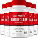Genesis Blood Clean kapslid - Advanced Formula Supplement maksimaalse tugevuse jaoks - looduslik veresoonte puhastaja, GenesisBlood Clean Pills, GenesisBloodClean Pastillas Arvustused (5 Pack)