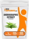 BulkSupplements.com Andrographis Extract Powder - Andrographis Paniculata, Taimne täiendus - Gluteenivaba, 1g per Serving, 500g (1,1 naela) (pakk 1)