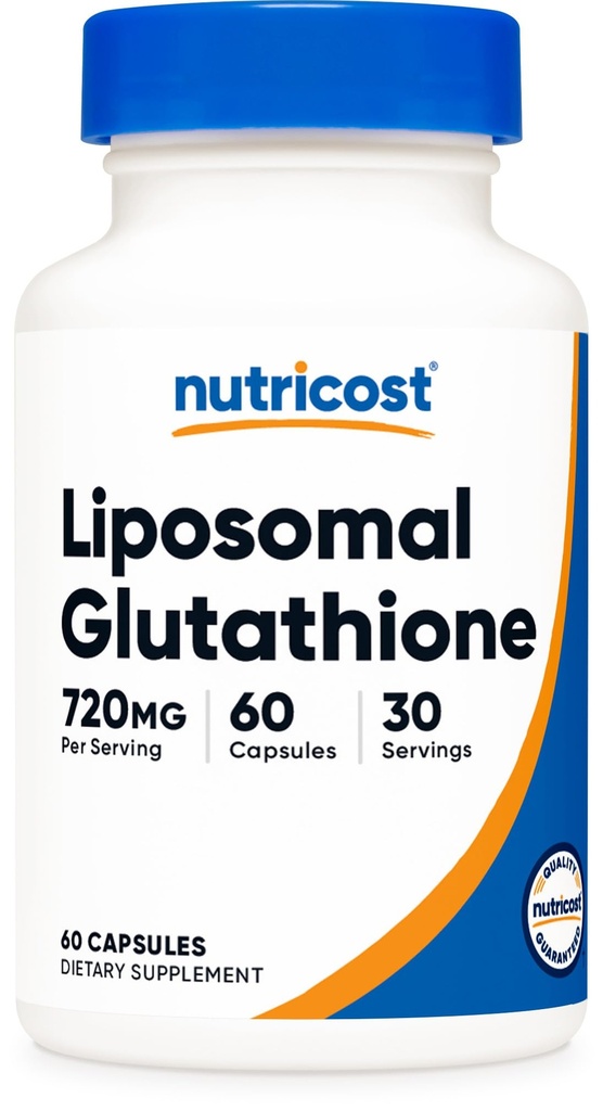 Nutrikost Liposomaalne Glutatiooni Lisa 60 Kapslit, 720 mg Per Serving - Vegan, GMO-vaba, 30 Servings