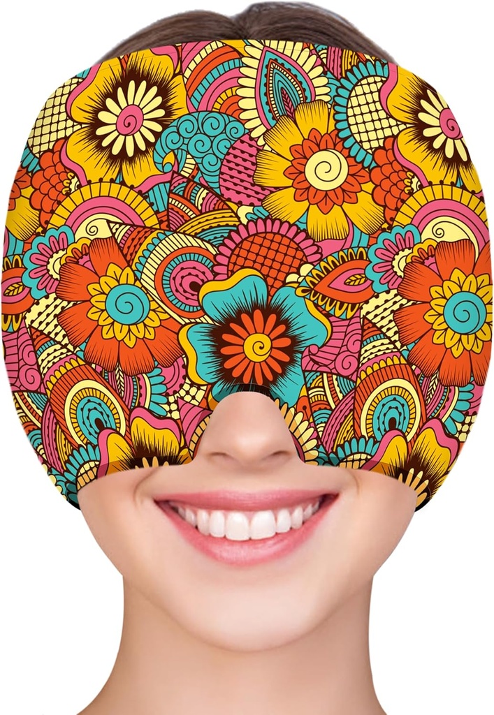 ZNÖCUETÖD Migreen Relief Cap Peavalu Relief Cap Cold Cap Ice Hat Migreens Peavalu Sinus Stress Pinge Pea Jääpakk Paki Migreen Mask Pohmakas Cap Jää Beanie Hot / Külm Kompressioon Naised