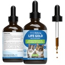 Lemmikloomade heaolu elu kuld kassidele - toetab võõrutust, immuunsüsteemi tervist, antioksüdante - Vet-Formulated Taimne täiendus - 4 oz (118 ml)