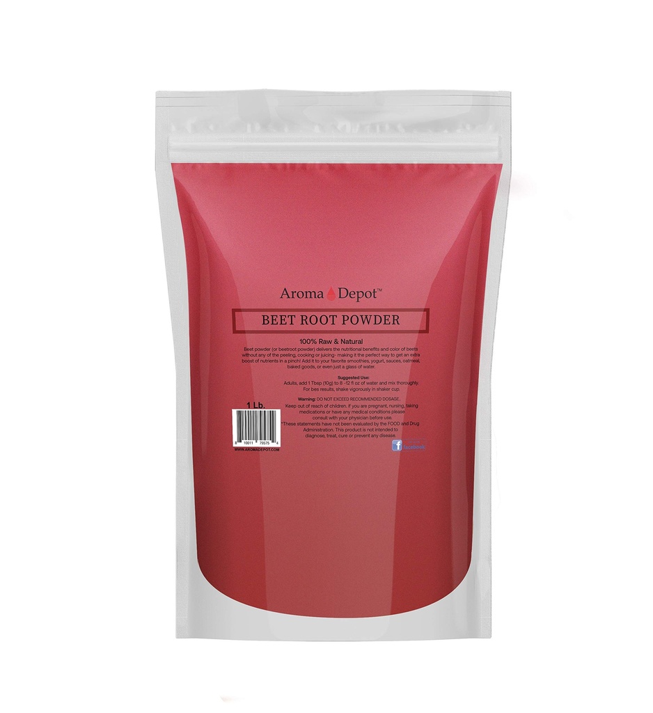 Beet Root Powder 1 lb. poolt Aroma Depot Toores & Non-GMO I Vegan & Gluteenivaba I Lämmastikoksiidi Booster I Suurendab Stamina ja suurendab Energia I I immuunsüsteemi Booster I 100% looduslik