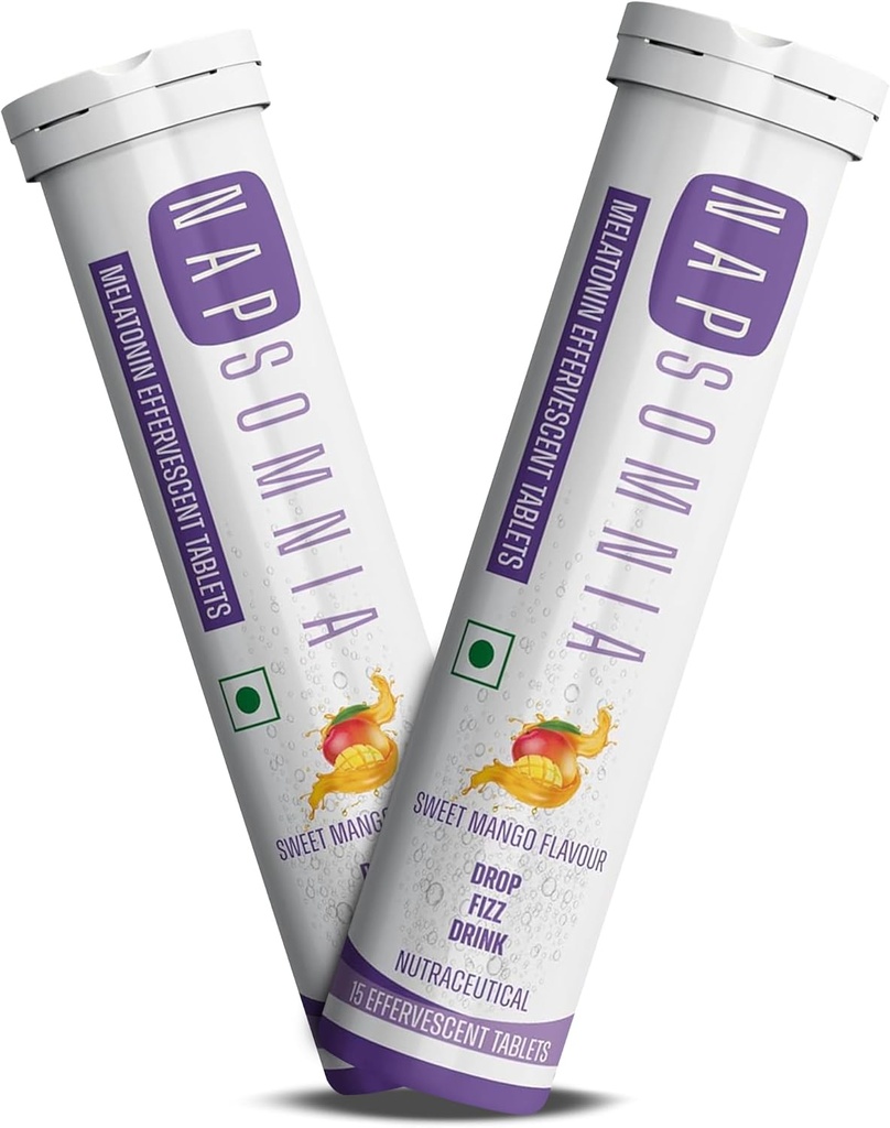 Melatoniini kihisevad tabletid (Magus Mango, 30 krahv) - Lahustuvad melatoniini kapslid w/ L-Theanine, kummel & More - Uneabilisandid täiskasvanutele - Vegan, Non GMO Melatoniinilisa