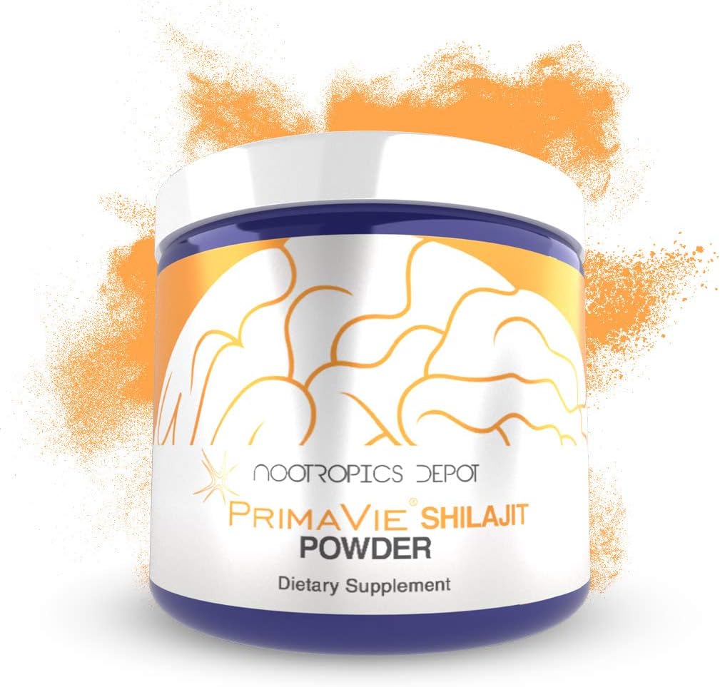 Nootropics Depot PrimaVie Shilajit Powder 60 Grams | Purified Extract | Ayurveda Supplement | Toetab mitokondriaalset funktsiooni + suurendab vastupidavust