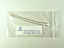 Puhta hõbeda generaatori juhtmed - 9999 Hõbeelektroodid - Pre-Cut 6-tolline 10 Gauge juhtmed - Fits LifeForce generaatorid