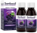 Sambucol Black Elderberry Syrup - Sambucus Elderberry Syrup, Black Elderberry Liquid, Immune Support for Kids and Adults, High Antioxidants, Gluteenivaba - Original Formula, 4 Fl Oz, 2-Pack
