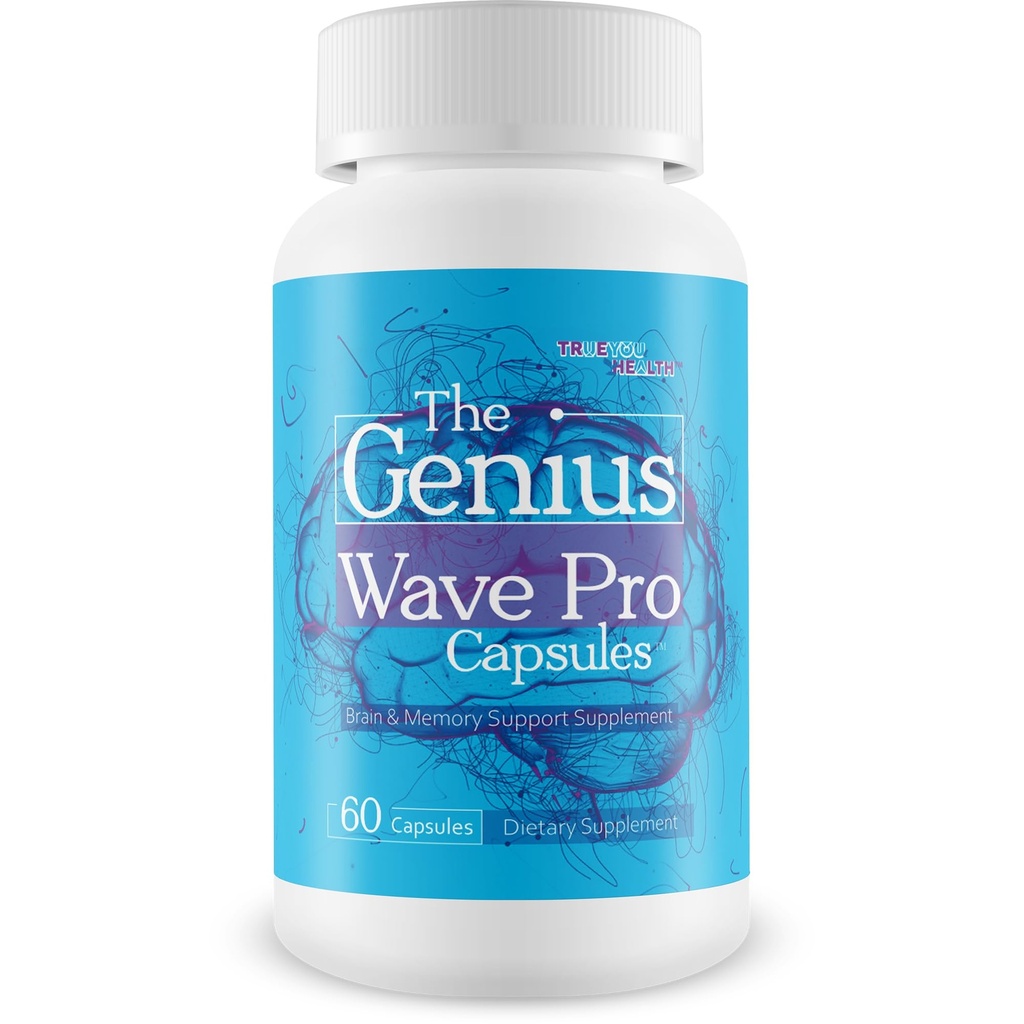 Geenius Wave Pro kapslid - meie parimad aju toidulisandid mälu ja fookuse jaoks - mälu vitamiinid mälu ja aju fookuse jaoks - mälu fookuse lisand ajule - mälu vitamiinid Aju naistele ja meestele
