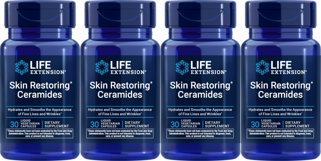 Elu pikendamine Naha taastamine Ceramides, 30 Vedelad Taimekapslid (Pack of 4)
