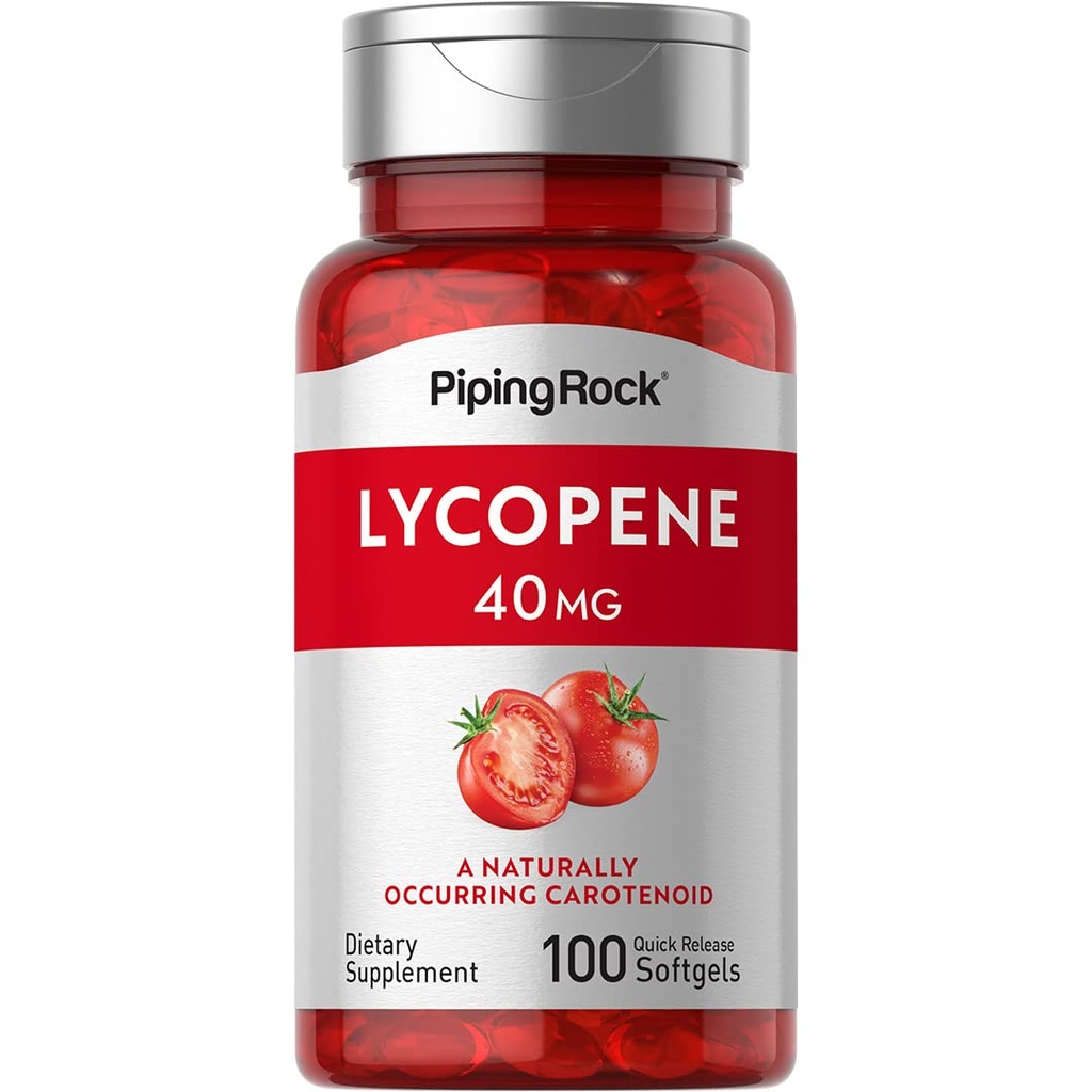 Piping Rock Lycopene Supplement | 40mg | 100 Softgels | Karotenoidid | Mitte-GMO, Gluteenivaba