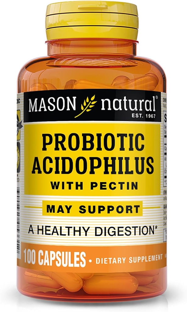 Mason Natural Acidophilus koos pektiinkapslitega, seedetrakti abi - 100 Ea