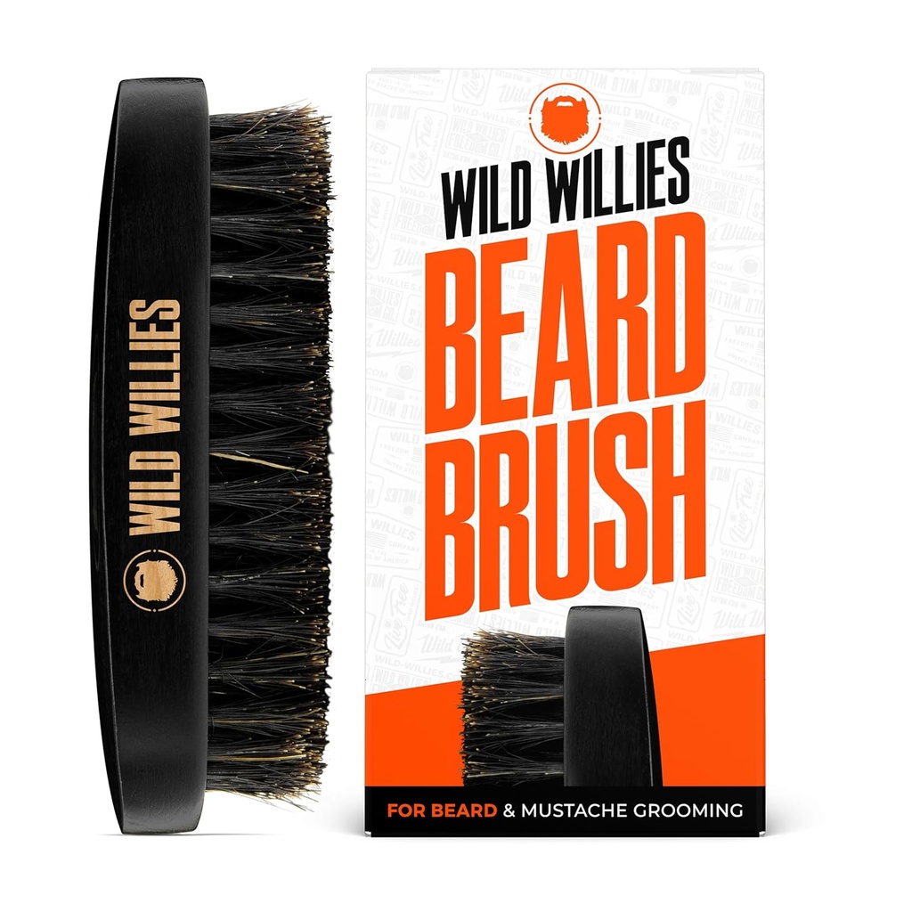 Looduslikud metssiga harjased juustele ja habemele - mitmeotstarbeline metssiga Bristle juuksehari hoolitsemiseks Slick Back Hair, Bear, and Mustache - Travel Size Beard & Hair Brush meestele