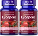 Puritaan Pride lükopeen, eesnäärme ja südame tervise toetamise täiendus * 10 Mg Softgels, 100 Count (2. pakk)