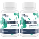 Liposomal L-Theanine 500mg, kompleks GABA 200mg ja magneesium 100mg, ekstra tugevuse täiendus rahu, lõõgastus ja fookus, Gluteenivaba - 120 kapslit