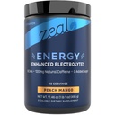 Zeal Naturals Pre-Workout Elektrolüüt + energiapulbri joogisegu (90 serveerimist | Peach Mango)