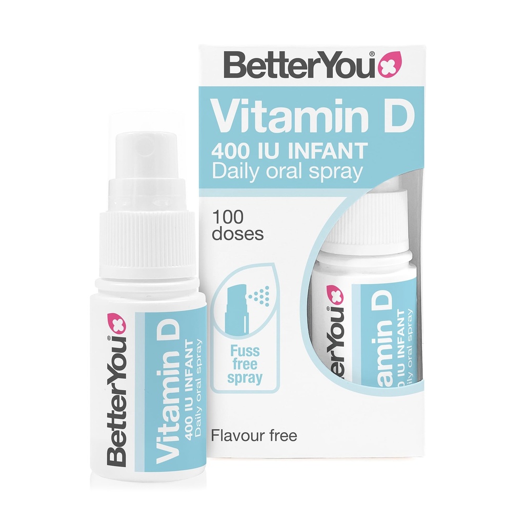 BetterYou D400 Imiku D-vitamiini suukaudne pihustamine - Mugav alternatiiv tablettidele - Spetsiaalselt formuleeritud alla 3-aastastele lastele - lihtne ja puhas formulatsioon - oluline lastele areng - 0,5 oz