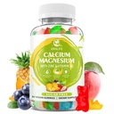 Kaltsium Magneesium Tsink Täiendus Vitamiin D3, Suhkruvaba Kaltsium Gummies Naistele Meestele, Suure Potentsiga Magneesium Gummies Luu Ja Lihaste Ja Immuunsuse Tervis, Segatud Maitsed - 60 Loe