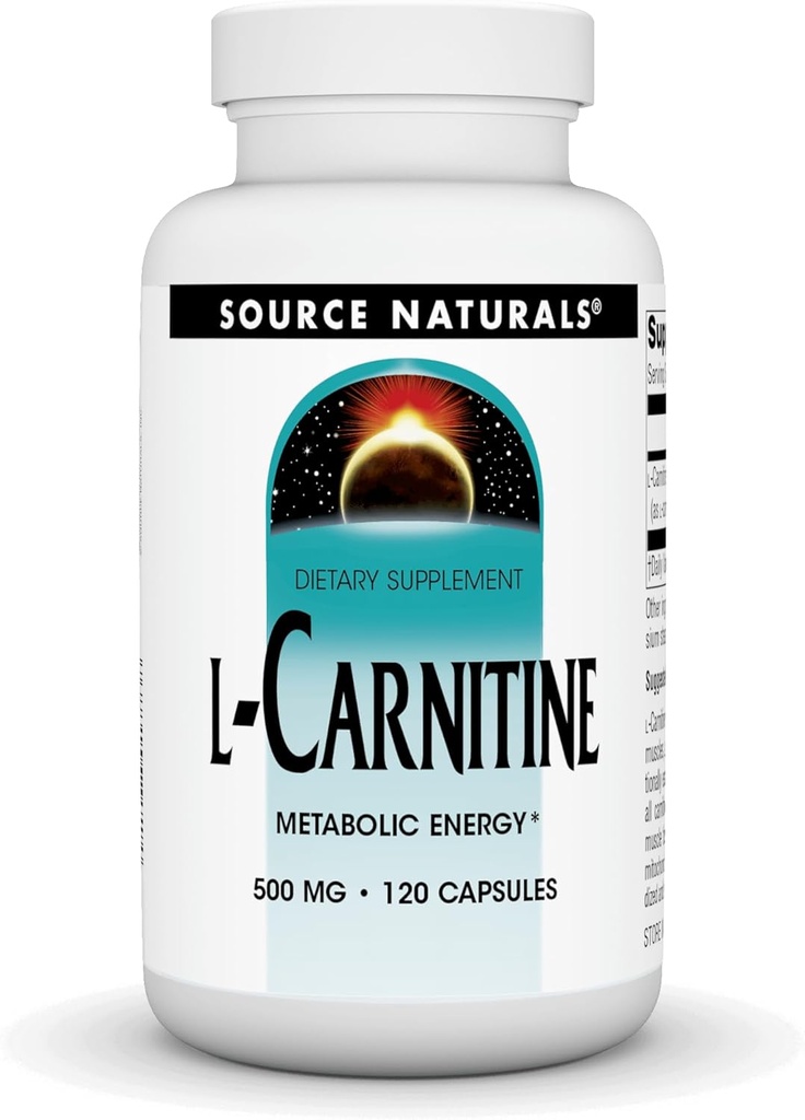 L-karnitiin 500 mg metaboolse energia jaoks - 120 kapslit