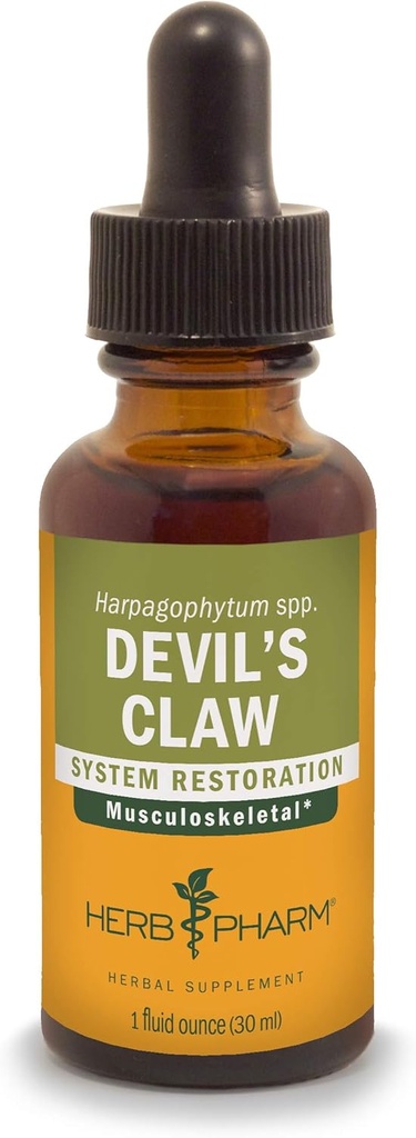 Herb Pharm Devil's Claw Vedelik ekstrakt lihas-skeleti süsteemi toetuseks - 1 Ounce (DDCLAW01)